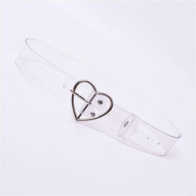 Planet Gates Gold SUMEIKE Belt Female 2018 Transparent Belt Heart Buckle Ladies Belts For Women Jeans Belt Adjustable Waistband Female