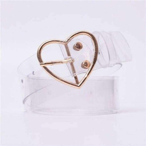 Planet Gates Gold SUMEIKE Belt Female 2018 Transparent Belt Heart Buckle Ladies Belts For Women Jeans Belt Adjustable Waistband Female