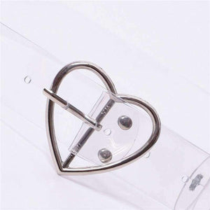 Planet Gates Gold SUMEIKE Belt Female 2018 Transparent Belt Heart Buckle Ladies Belts For Women Jeans Belt Adjustable Waistband Female
