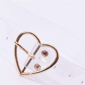 Planet Gates Gold SUMEIKE Belt Female 2018 Transparent Belt Heart Buckle Ladies Belts For Women Jeans Belt Adjustable Waistband Female