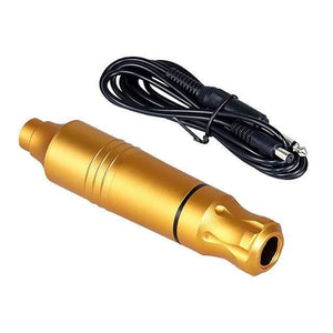 Planet Gates Gold Tattoo Pen Professional Tattoo Machine Kit Tattoo Power Supply Rotary Pen With Cartridges Needle Tattoo Pen For Tattoo Beginners Artist