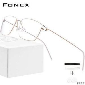 Planet Gates Gold Titanium Alloy Glasses Frame Men Prescription Eyeglasses New Women Myopia Optical Korean Morten Screwless Eyewear 98624