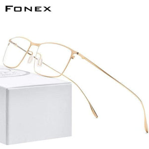 Planet Gates Gold Titanium Alloy Glasses Frame Men Square Myopia Prescription Eyeglasses Frames 2020 New Full Optical Korean Eyewear 8105