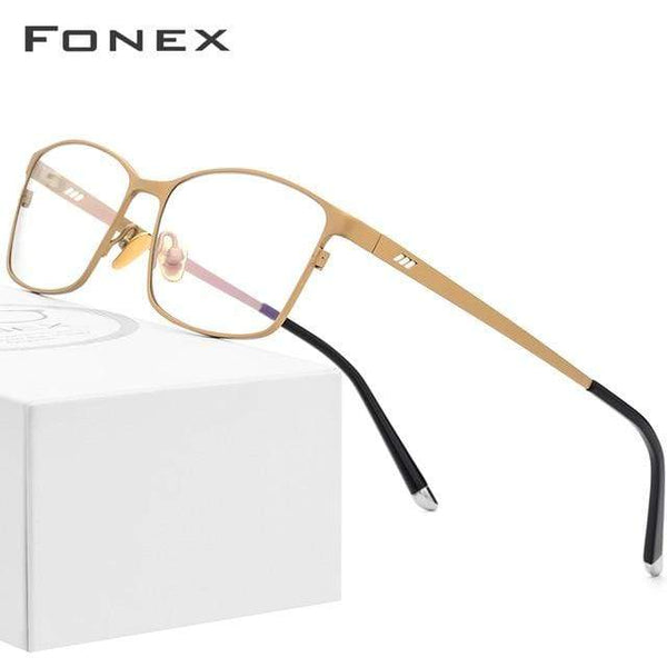 Planet Gates Gold Titanium Glasses Frame Men Square Eyewear Male Classic Full Optical Prescription Eyeglasses Frames Gafas Oculos 8505