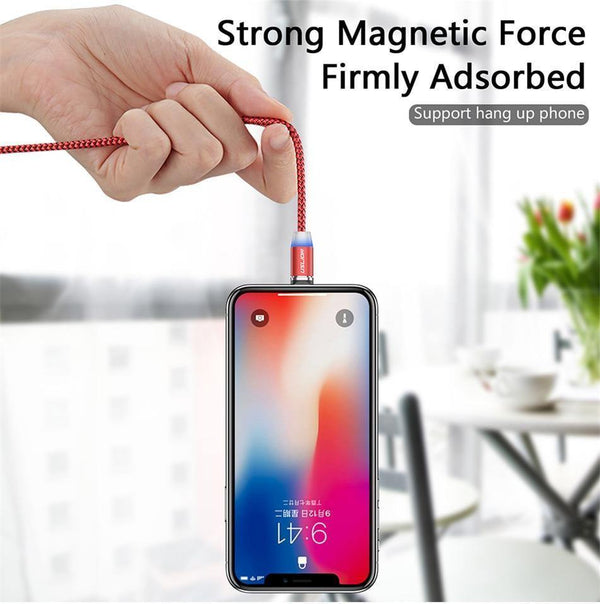 Planet Gates Gold / Type C USLION 1M 2A LED Magnetic Cable For Micro USB Type C Phone Cable for Xiaomi POCOPHONE F1 Samsung S9 Charge Magnet Plug Charger