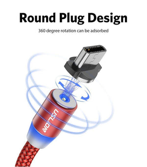 Planet Gates Gold / Type C USLION 1M 2A LED Magnetic Cable For Micro USB Type C Phone Cable for Xiaomi POCOPHONE F1 Samsung S9 Charge Magnet Plug Charger