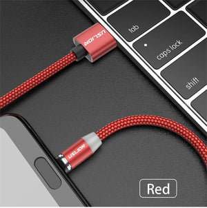 Planet Gates Gold / Type C USLION 1M 2A LED Magnetic Cable For Micro USB Type C Phone Cable for Xiaomi POCOPHONE F1 Samsung S9 Charge Magnet Plug Charger