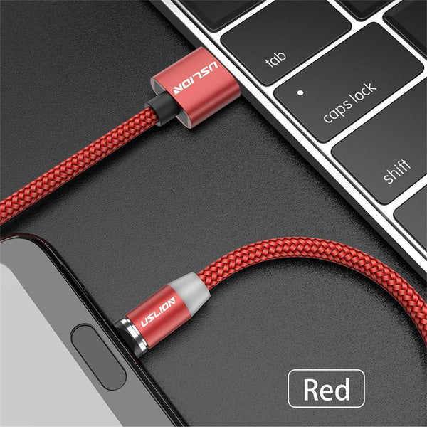 Planet Gates Gold / Type C USLION 1M 2A LED Magnetic Cable For Micro USB Type C Phone Cable for Xiaomi POCOPHONE F1 Samsung S9 Charge Magnet Plug Charger