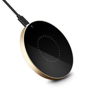 Planet Gates Gold USLION Wireless Charging Pad For iPhone X 8 QI Fast Wireless Charger Phone Desktop Charger For Samsung Note 8 S8 S7 S6 Edge