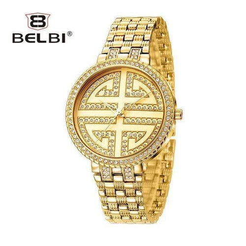 Planet Gates gold Watch Fashion Designer Gold Dress Quartz Ladies Wrist Watches Women's  Unisex waterproof Luxury Female Clock