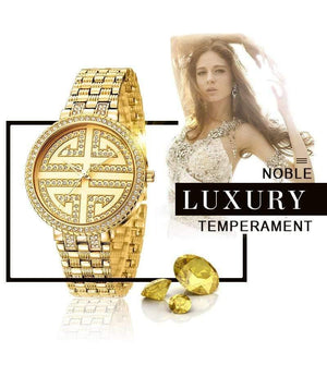 Planet Gates gold Watch Fashion Designer Gold Dress Quartz Ladies Wrist Watches Women's  Unisex waterproof Luxury Female Clock