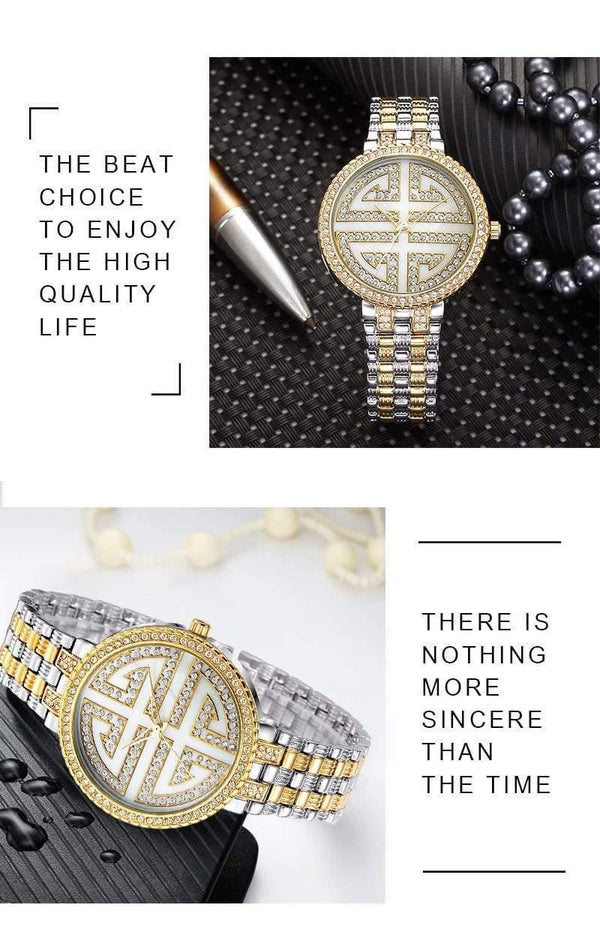 Planet Gates gold Watch Fashion Designer Gold Dress Quartz Ladies Wrist Watches Women's  Unisex waterproof Luxury Female Clock