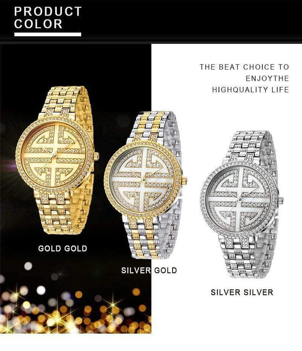 Planet Gates gold Watch Fashion Designer Gold Dress Quartz Ladies Wrist Watches Women's  Unisex waterproof Luxury Female Clock