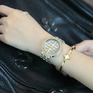 Planet Gates gold Watch Fashion Designer Gold Dress Quartz Ladies Wrist Watches Women's  Unisex waterproof Luxury Female Clock