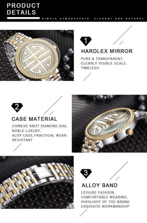 Planet Gates gold Watch Fashion Designer Gold Dress Quartz Ladies Wrist Watches Women's  Unisex waterproof Luxury Female Clock