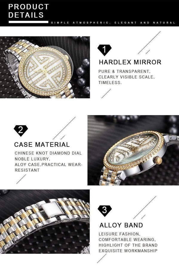 Planet Gates gold Watch Fashion Designer Gold Dress Quartz Ladies Wrist Watches Women's  Unisex waterproof Luxury Female Clock