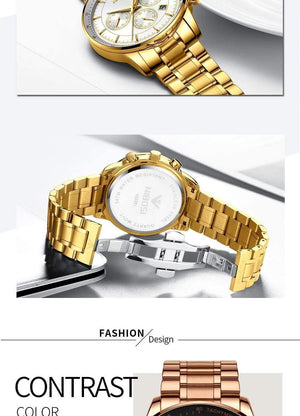 Planet Gates Gold Watch Mens Watches Top Brand Luxury Sport Men's Quartz Clock Waterproof Military Wrist Watch Relogio Masculino Saat