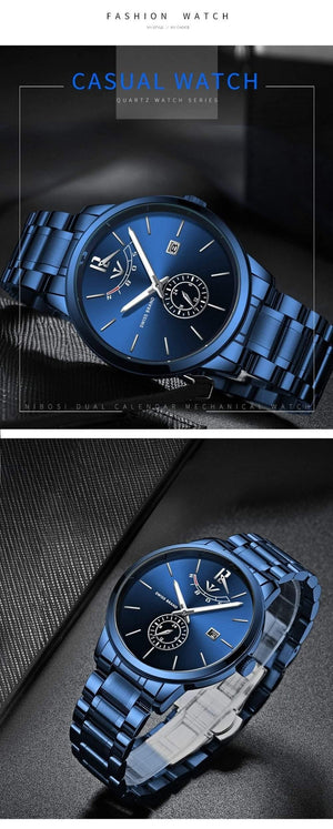 Planet Gates Gold Watch Mens Watches Top Brand Luxury Sport Quartz Watch Business Waterproof Wristwatch