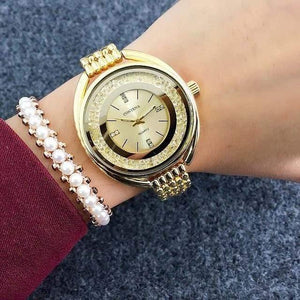 Planet Gates Gold Watch Women Watches Rose Gold Bracelet Women's Watches Rhinestone Ladies Watch Clock reloj mujer montre femme