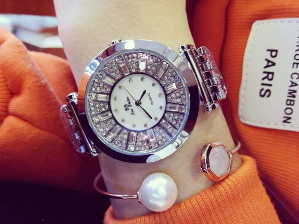 Planet Gates Gold Watches Diamond Luxury Famous Brand Elegant Dress Quartz Watches Ladies Rhinestone Wristwatch Relogios Femininos ZDJ006