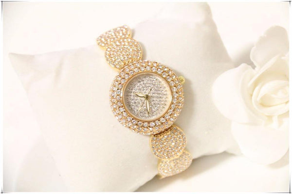 Planet Gates Gold Watches Luxury Diamond Montre Famous Elegant Bracelet Dress Watches Ladies Wristwatch Relogios Femininos saat ZDJ021