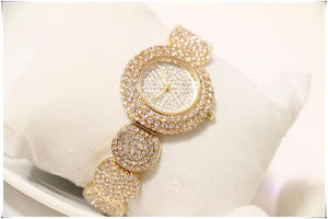 Planet Gates Gold Watches Luxury Diamond Montre Famous Elegant Bracelet Dress Watches Ladies Wristwatch Relogios Femininos saat ZDJ021