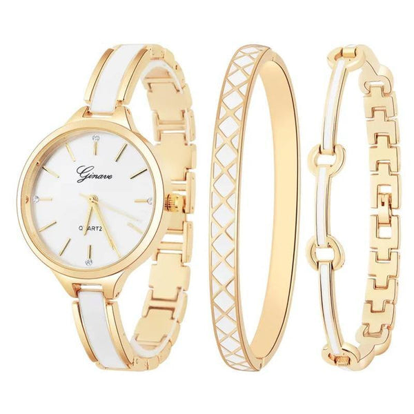 Planet Gates gold white Watch Women Rose Gold Bracelet Watch Sets Luxury Simple  Ladies Female Girl Hour Casual Quartz Wristwatches
