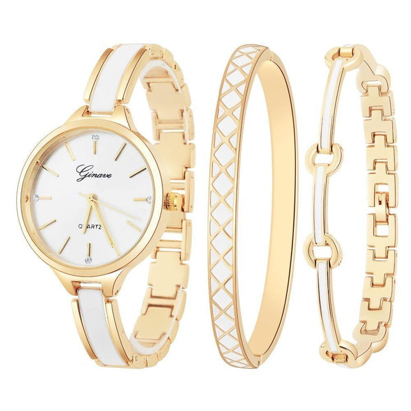 Planet Gates gold white Watch Women Rose Gold Bracelet Watch Sets Luxury Simple  Ladies Female Girl Hour Casual Quartz Wristwatches