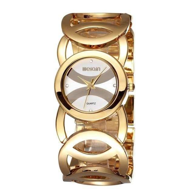 Planet Gates Gold White Women Watches Color Forever Gold Luxury Brand Bracelet Watch Women Dress Stainless Steel Ladies Watch Girl