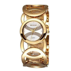 Planet Gates Gold White Women Watches Color Forever Gold Luxury Brand Bracelet Watch Women Dress Stainless Steel Ladies Watch Girl