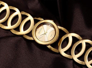 Planet Gates Gold White Women Watches Color Forever Gold Luxury Brand Bracelet Watch Women Dress Stainless Steel Ladies Watch Girl