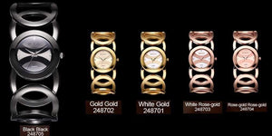 Planet Gates Gold White Women Watches Color Forever Gold Luxury Brand Bracelet Watch Women Dress Stainless Steel Ladies Watch Girl