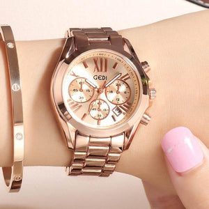 Planet Gates Gold women watch Women Watches Fashion Quartz Female Clock Women's Watch Stainless Steel Strap Ladies Wristwatch Luxury Hour reloj