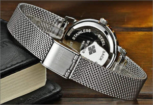 Planet Gates Gold Women Watches Quartz Rose Gold Dress Ladies Watch Brand Luxury Small Clock Stainless Steel Mesh Bracelet Wrist Watch Gifts