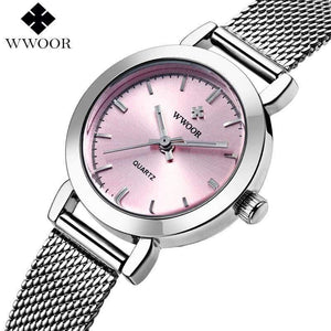 Planet Gates Gold Women Watches Quartz Rose Gold Dress Ladies Watch Brand Luxury Small Clock Stainless Steel Mesh Bracelet Wrist Watch Gifts