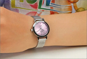 Planet Gates Gold Women Watches Quartz Rose Gold Dress Ladies Watch Brand Luxury Small Clock Stainless Steel Mesh Bracelet Wrist Watch Gifts