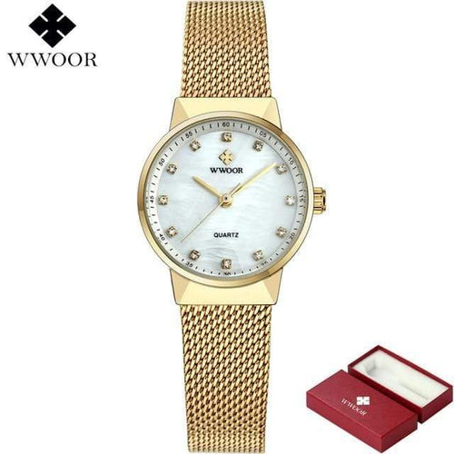 Planet Gates Gold Women Watches Quartz Waterproof Rose Gold Dress Ladies Watch Women Brand Luxury Mesh Bracelet Wrist Watch Relogio Feminino