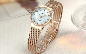 Planet Gates Gold Women Watches Quartz Waterproof Rose Gold Dress Ladies Watch Women Brand Luxury Mesh Bracelet Wrist Watch Relogio Feminino