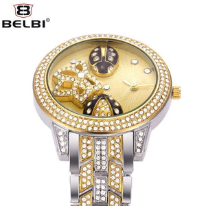 Planet Gates gold Women Wrist Watch Lady Oval Alloy Steel Quartz Watches Dress AAA Rhinestone Gold Silver Female Luxury Wristwatches