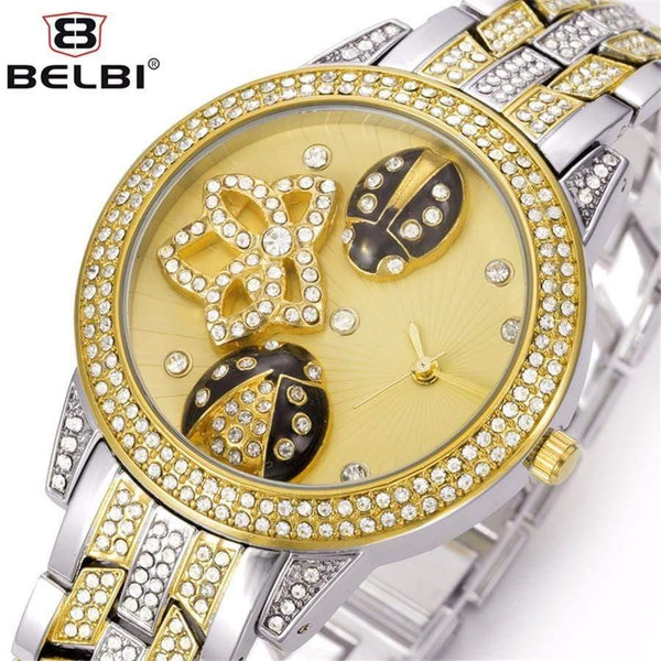 Planet Gates gold Women Wrist Watch Lady Oval Alloy Steel Quartz Watches Dress AAA Rhinestone Gold Silver Female Luxury Wristwatches