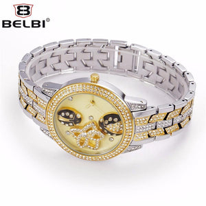 Planet Gates gold Women Wrist Watch Lady Oval Alloy Steel Quartz Watches Dress AAA Rhinestone Gold Silver Female Luxury Wristwatches