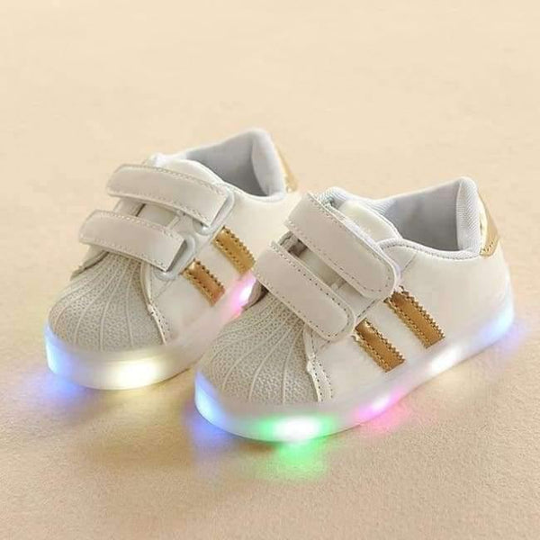 Planet Gates Golden / 11 LED lighting up shoes kids all seasons running sports sneakers children excellent Lovely boys girls baby shoes