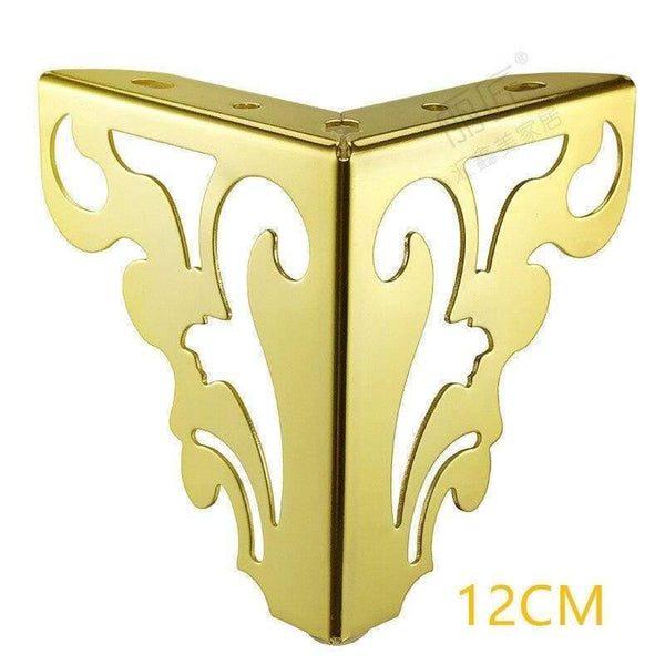 Metal Polished Sofa Chair Legs Modern Hollow Patten Table Cabinet Bed Feet Furniture Accessories Set Of 4