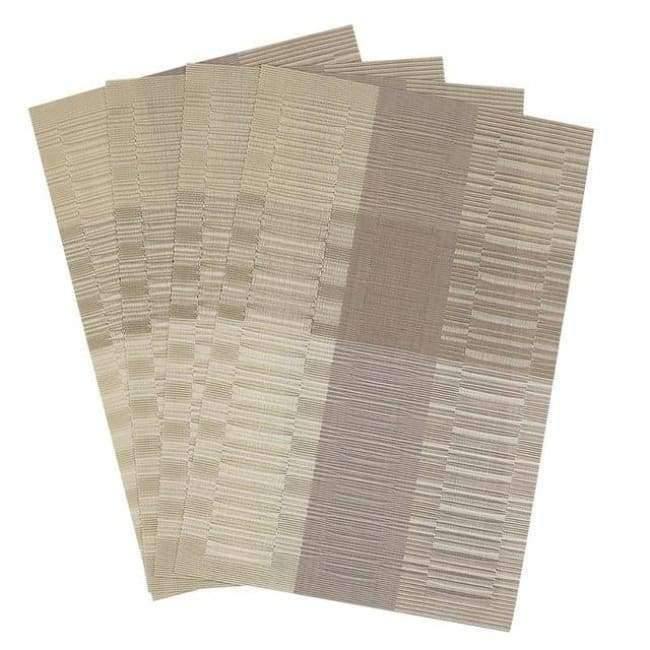 Planet Gates 4 PVC Bamboo Plastic Placemats for Dining Table Runner Linens place mat in Kitchen Accessories Cup Wine mat