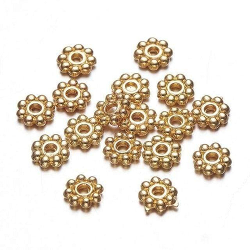 Planet Gates Golden / 5mm 300pc/bag Daisy Flower Spacer Beads Alloy Metal Bead Findings For DIY Jewelry Bracelets Necklaces Making Mixed Color Wholesale
