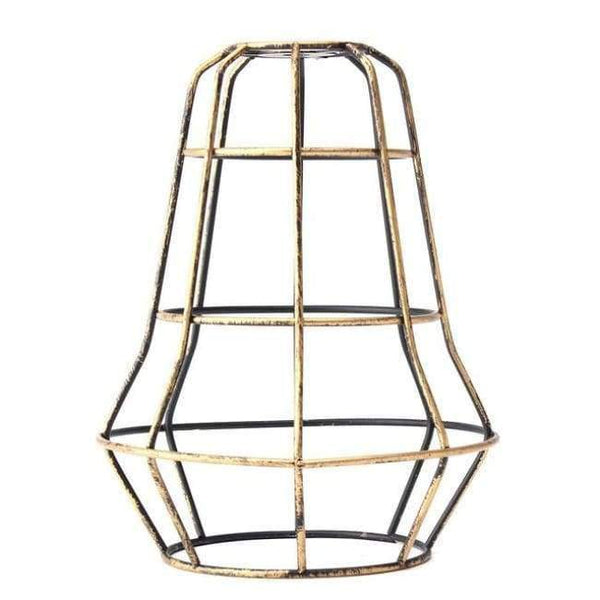 Planet Gates Golden B Smuxi Retro Vintage Industrial Lamp Covers Pendant Trouble Light Bulb Guard Wire Cage Ceiling Hanging Bars Cafe Lamp Shade