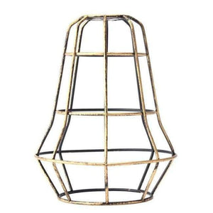 Planet Gates Golden B Smuxi Retro Vintage Industrial Lamp Covers Pendant Trouble Light Bulb Guard Wire Cage Ceiling Hanging Bars Cafe Lamp Shade