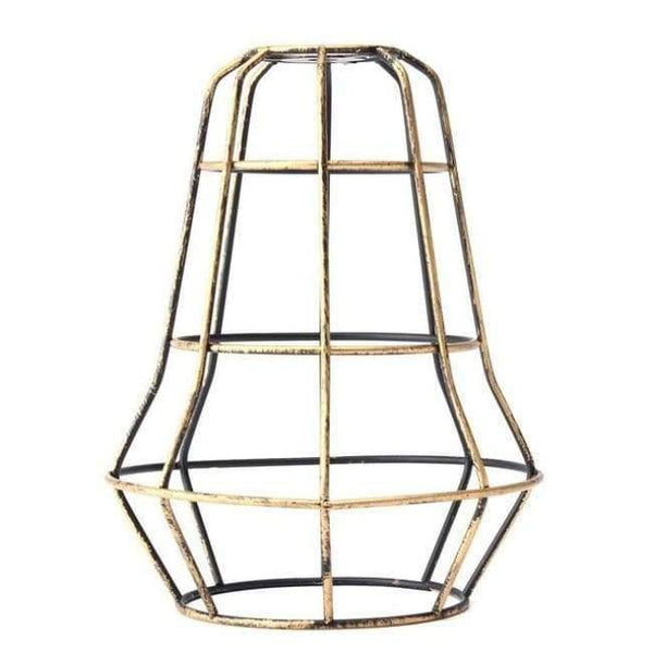 Planet Gates Golden B Smuxi Retro Vintage Industrial Lamp Covers Pendant Trouble Light Bulb Guard Wire Cage Ceiling Hanging Bars Cafe Lamp Shade