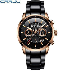 Planet Gates golden black Men Watch 30m Waterproof Mens Watches Top Brand Luxury Steel Watch Chronograph Male Clock Saat relojes hombre