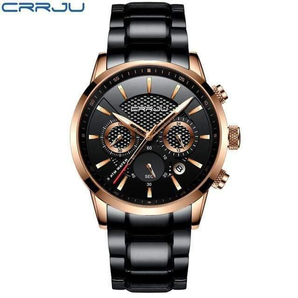 Planet Gates golden black Men Watch 30m Waterproof Mens Watches Top Brand Luxury Steel Watch Chronograph Male Clock Saat relojes hombre